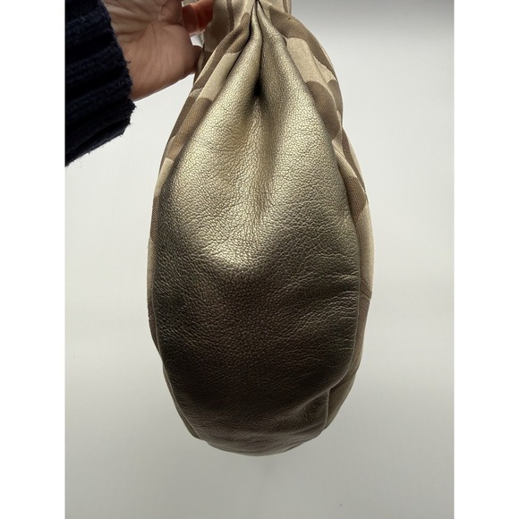 COACH Signature Large Tan Hobo Shoulder Bag 12676 - Picture 8 of 16